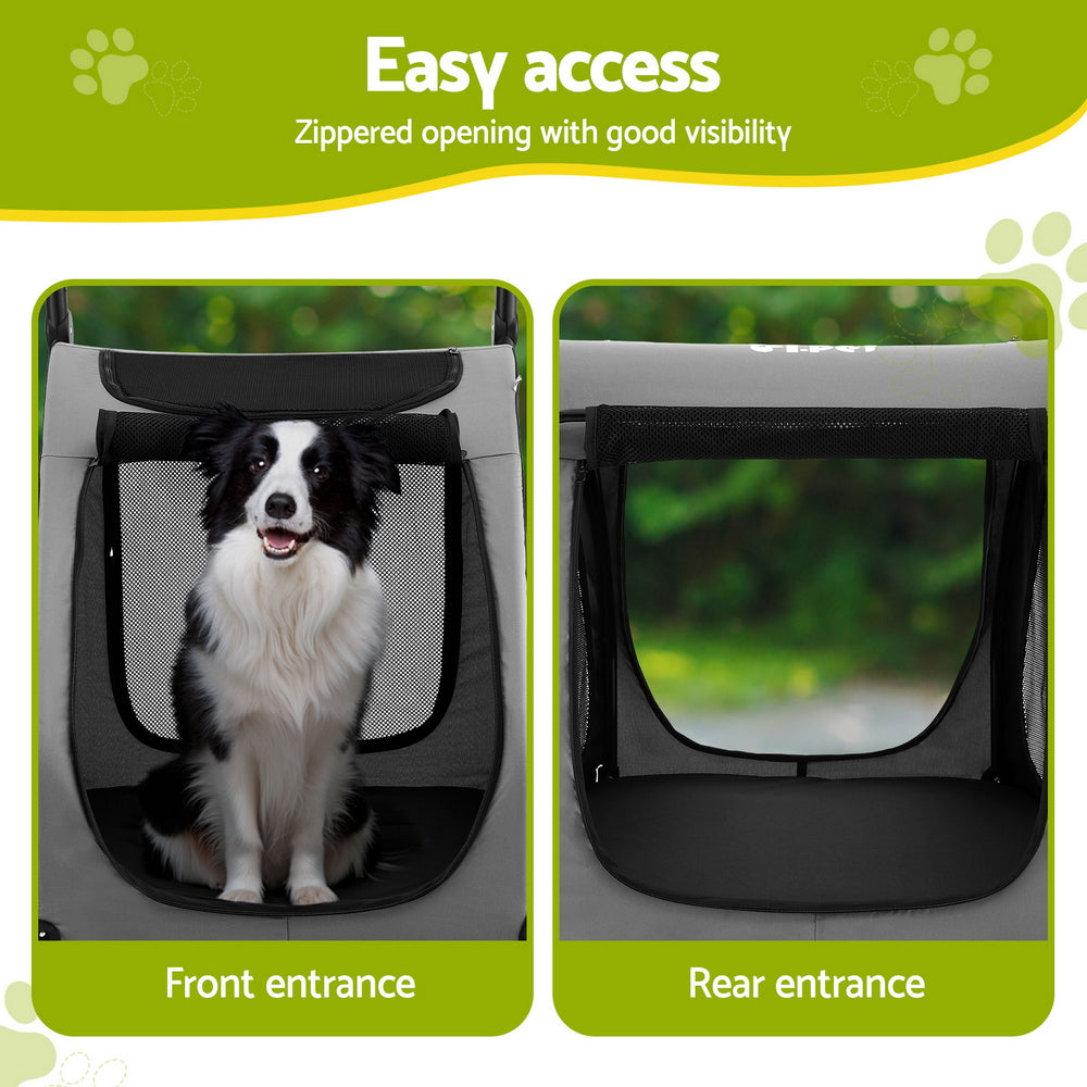 i.Pet Pet Stroller Dog Pram Large Carrier Cat Travel Foldable Strollers 4 Wheels Trolley-Pet Care > Dog Supplies-PEROZ Accessories