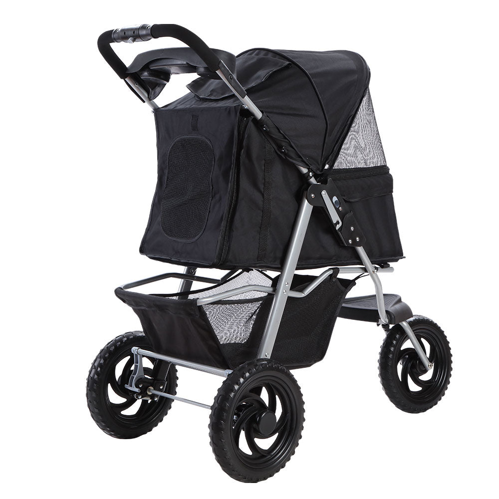 i.Pet Pet Stroller Dog Pram Large Cat Carrier Travel 3 Wheels Foldable Pushchair-Pet Care > Cat Supplies > Cat Carriers & Crates-PEROZ Accessories