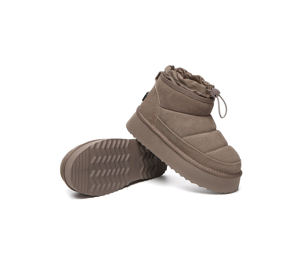 UGG EVERAU® UGG Boots Women Sheepskin Wool Drawstring Platform Picken-PEROZ Accessories