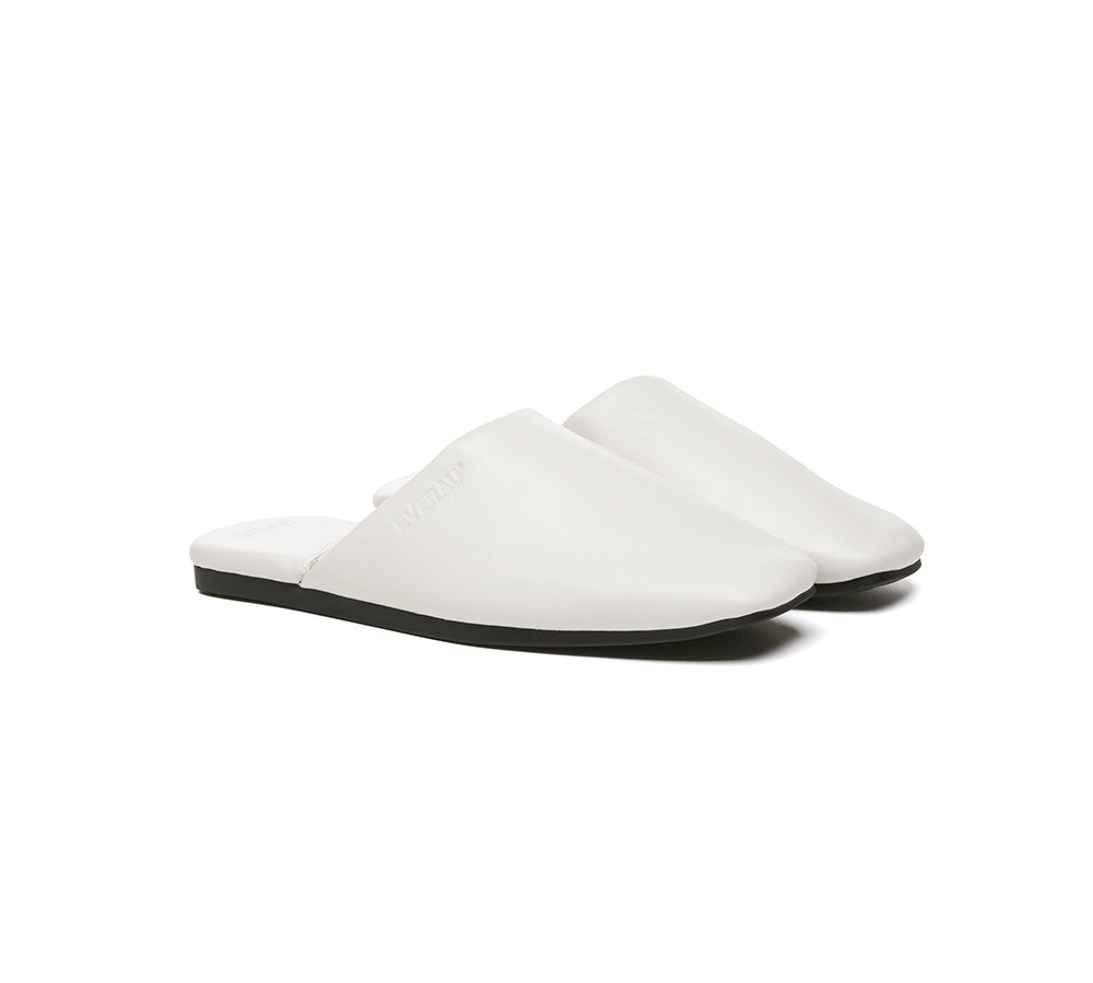 EVERAU® Women Slides Leather Flat Wafaa-PEROZ Accessories