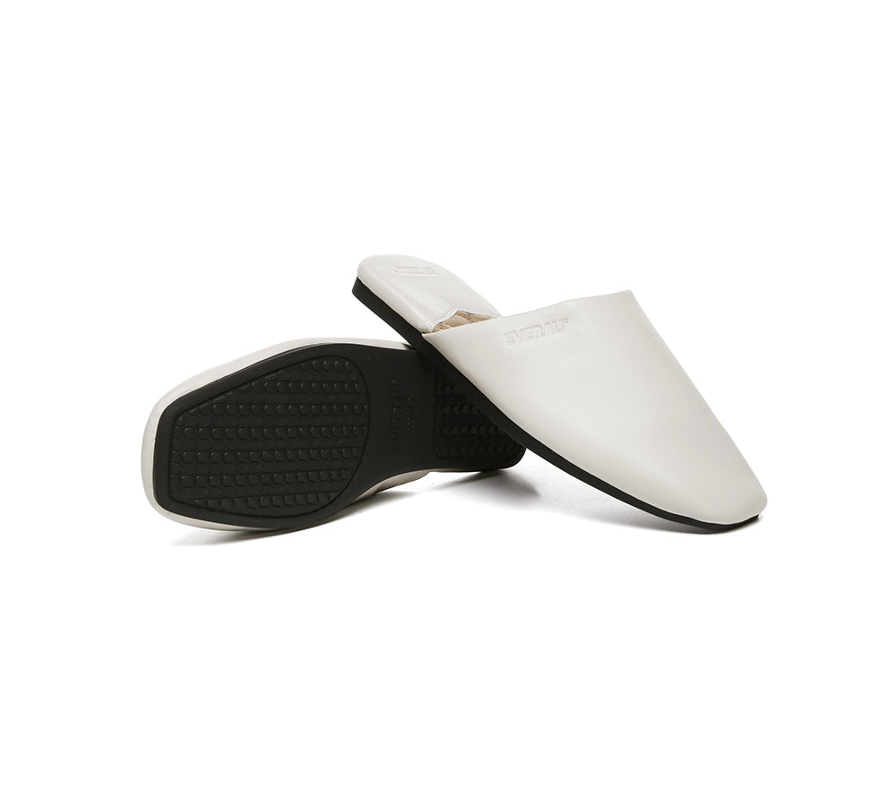 EVERAU® Women Slides Leather Flat Wafaa-PEROZ Accessories