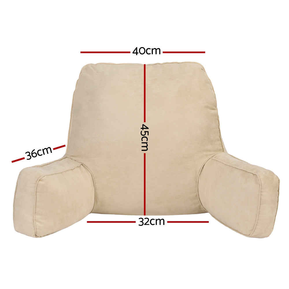 Giselle Reading Pillow Back Rest Lumbar Support Cushion Oatmeal-Home & Garden > Bedding > Pillows-PEROZ Accessories