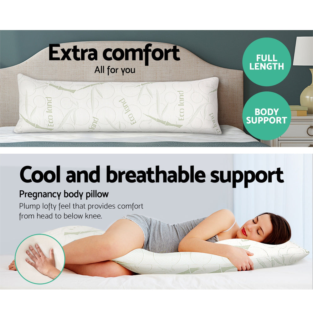 Giselle Bedding Body Support Pillow Bamboo Cover-Pillows-PEROZ Accessories