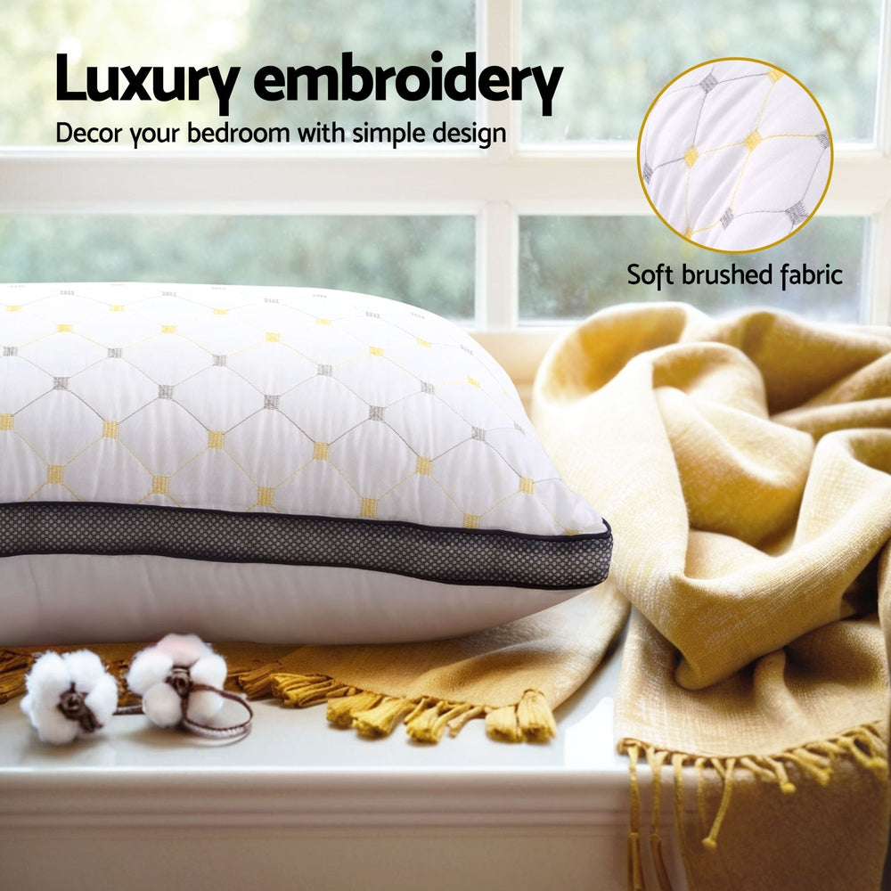 Giselle Bedding Pillows Microfibre Pillow-Home & Garden > Bedding > Pillows-PEROZ Accessories
