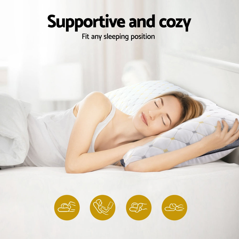 Giselle Bedding Pillows Microfibre Pillow-Home & Garden > Bedding > Pillows-PEROZ Accessories