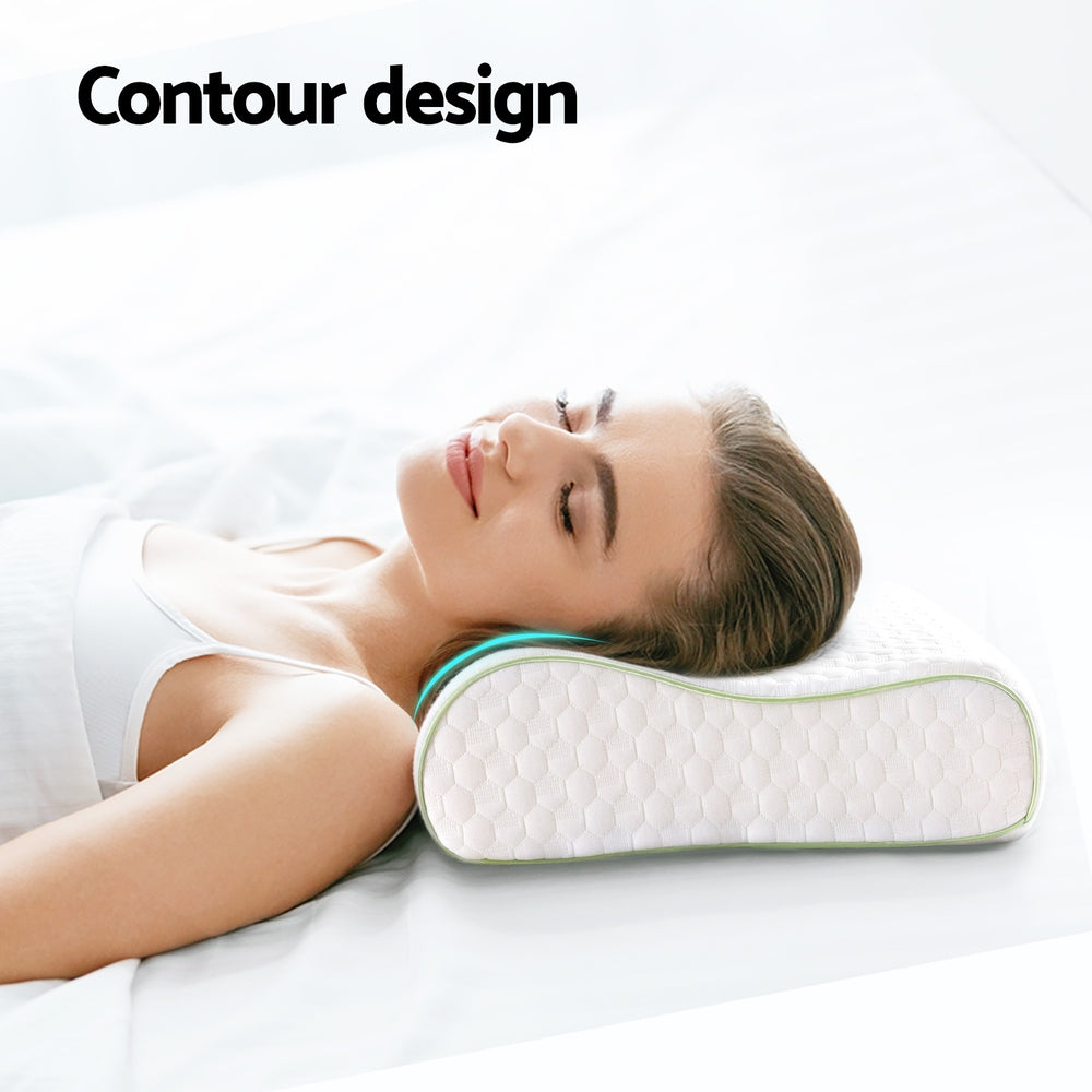 Giselle Memory Foam Pillow Contour Neck-Home & Garden > Bedding-PEROZ Accessories