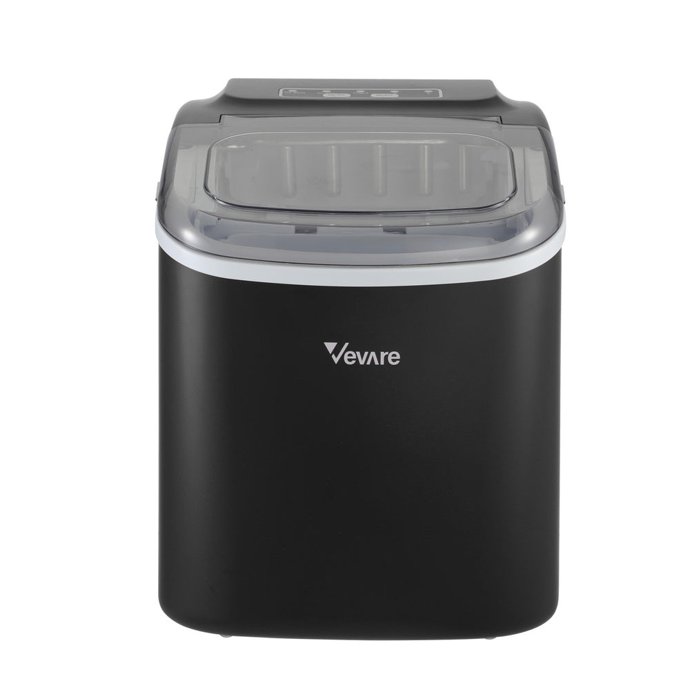 Vevare Portable Ice Maker Machine Ice Cube Tray 12kg Black-Ice Makers-PEROZ Accessories