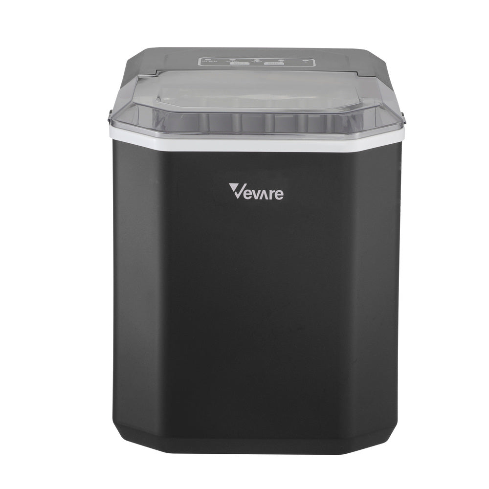 Vevare Portable Ice Maker Machine with Handle 12kg Black-Ice Makers-PEROZ Accessories