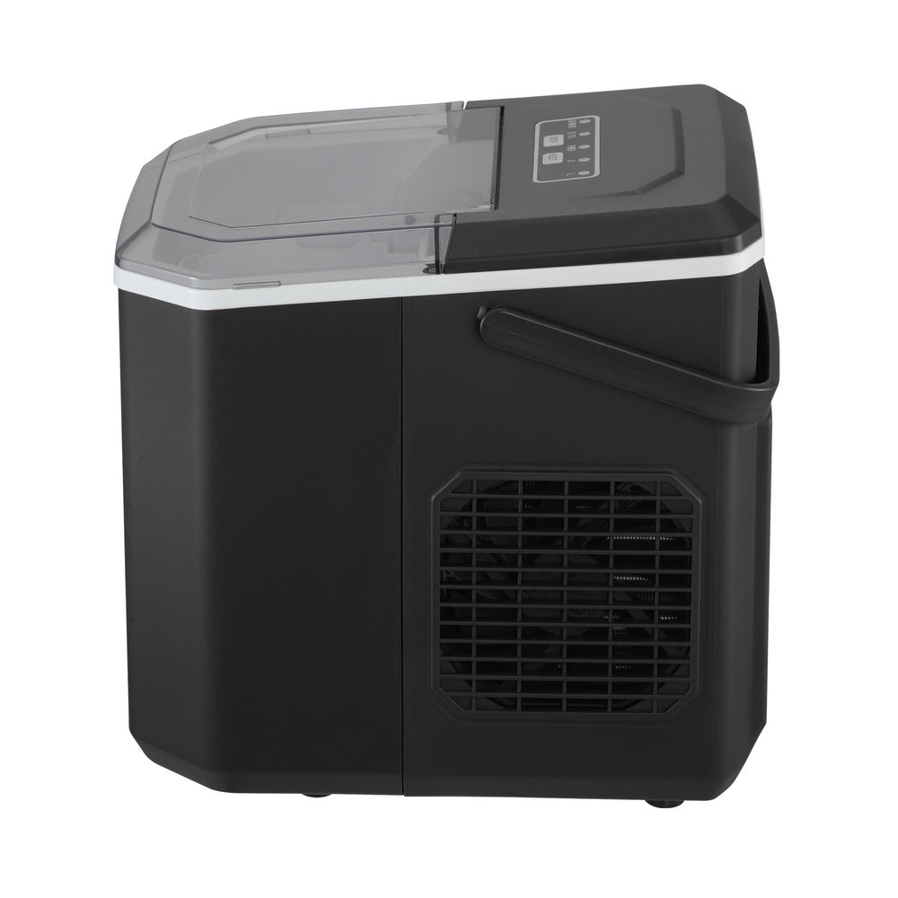 Vevare Portable Ice Maker Machine with Handle 12kg Black-Ice Makers-PEROZ Accessories