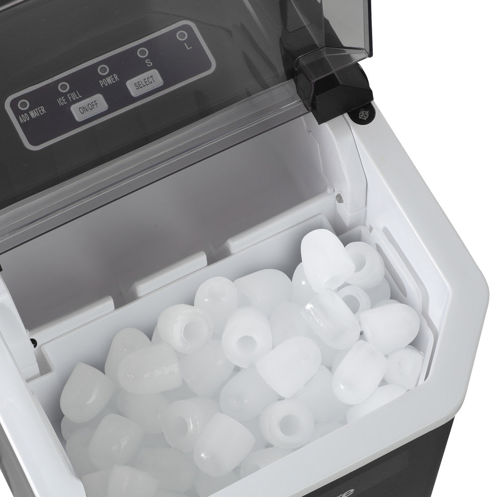 Vevare Portable Ice Maker Machine with Handle 12kg Black-Ice Makers-PEROZ Accessories