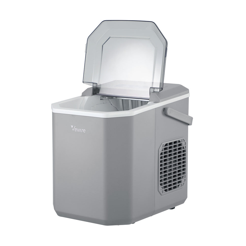 Vevare Portable Ice Maker Machine with Handle 12kg Grey-Ice Makers-PEROZ Accessories