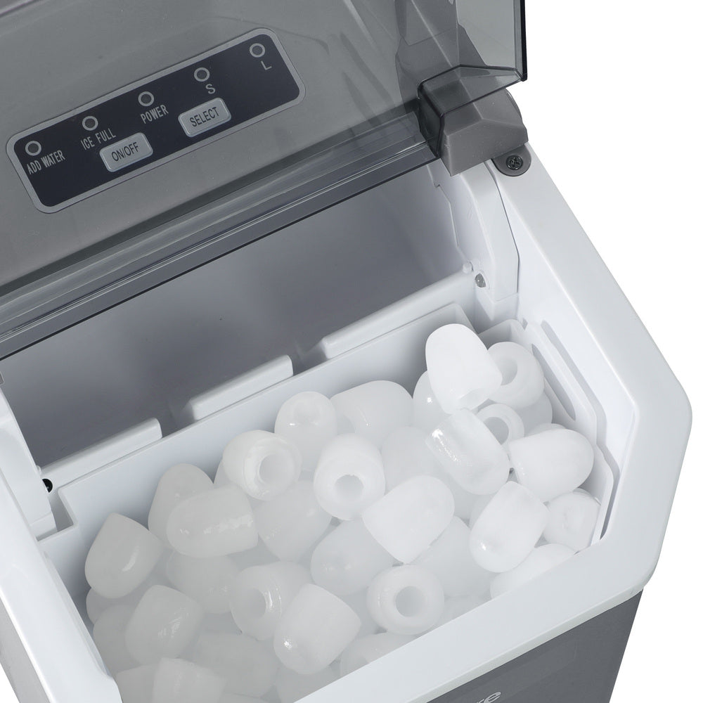 Vevare Portable Ice Maker Machine with Handle 12kg Grey-Ice Makers-PEROZ Accessories