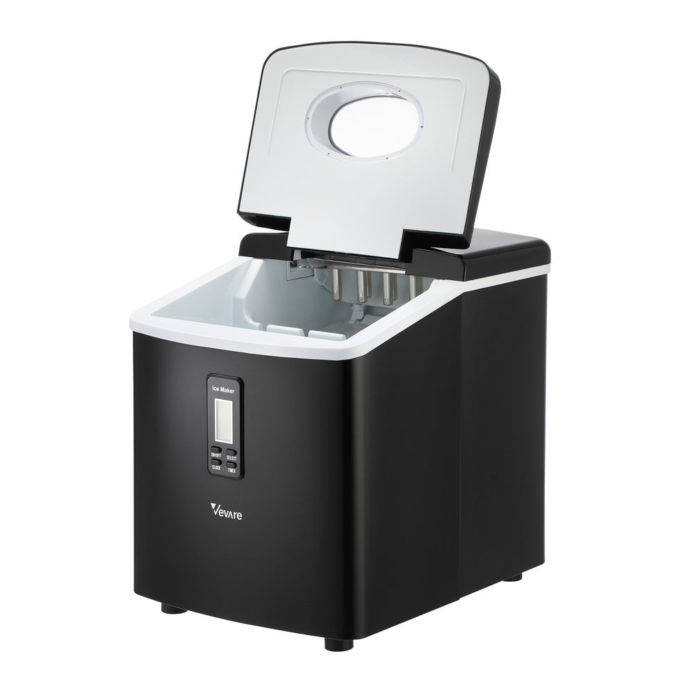 Vevare 3L Portable Ice Maker with Ice Cube Scoop 15kg Black-Ice Maker-PEROZ Accessories
