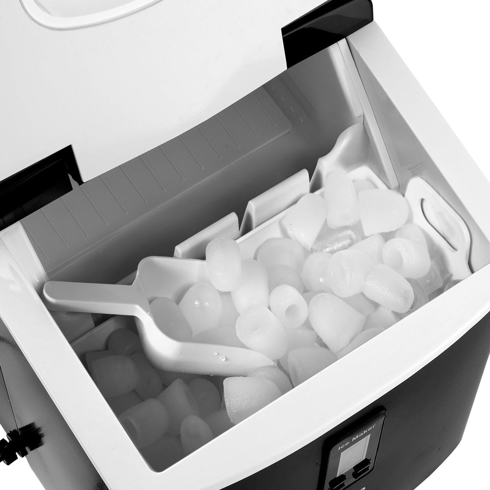 Vevare 3L Portable Ice Maker with Ice Cube Scoop 15kg Black-Ice Maker-PEROZ Accessories