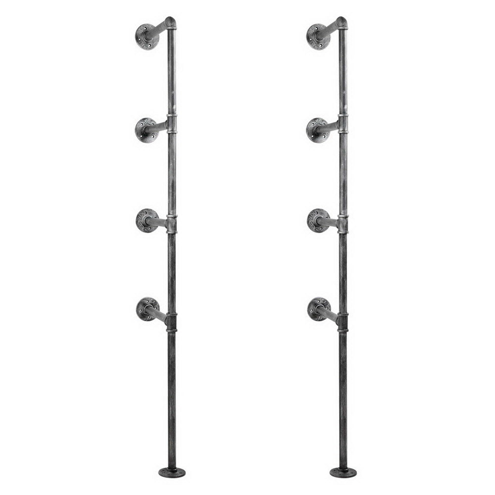 Artiss Floating DIY Pipe Shelf Metal Brackets Set of 2-Furniture > Living Room-PEROZ Accessories