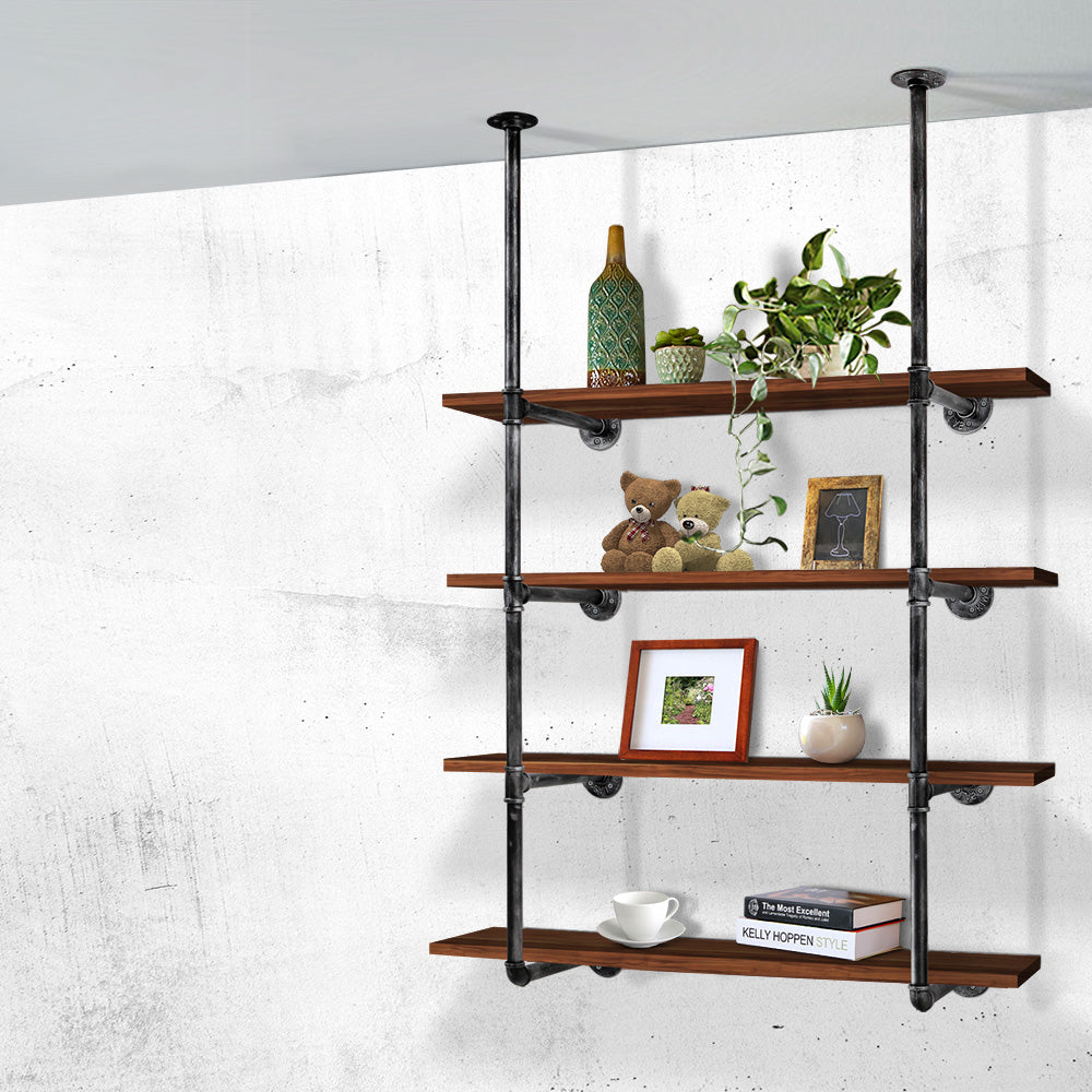 Artiss Floating DIY Pipe Shelf Metal Brackets Set of 2-Furniture > Living Room-PEROZ Accessories