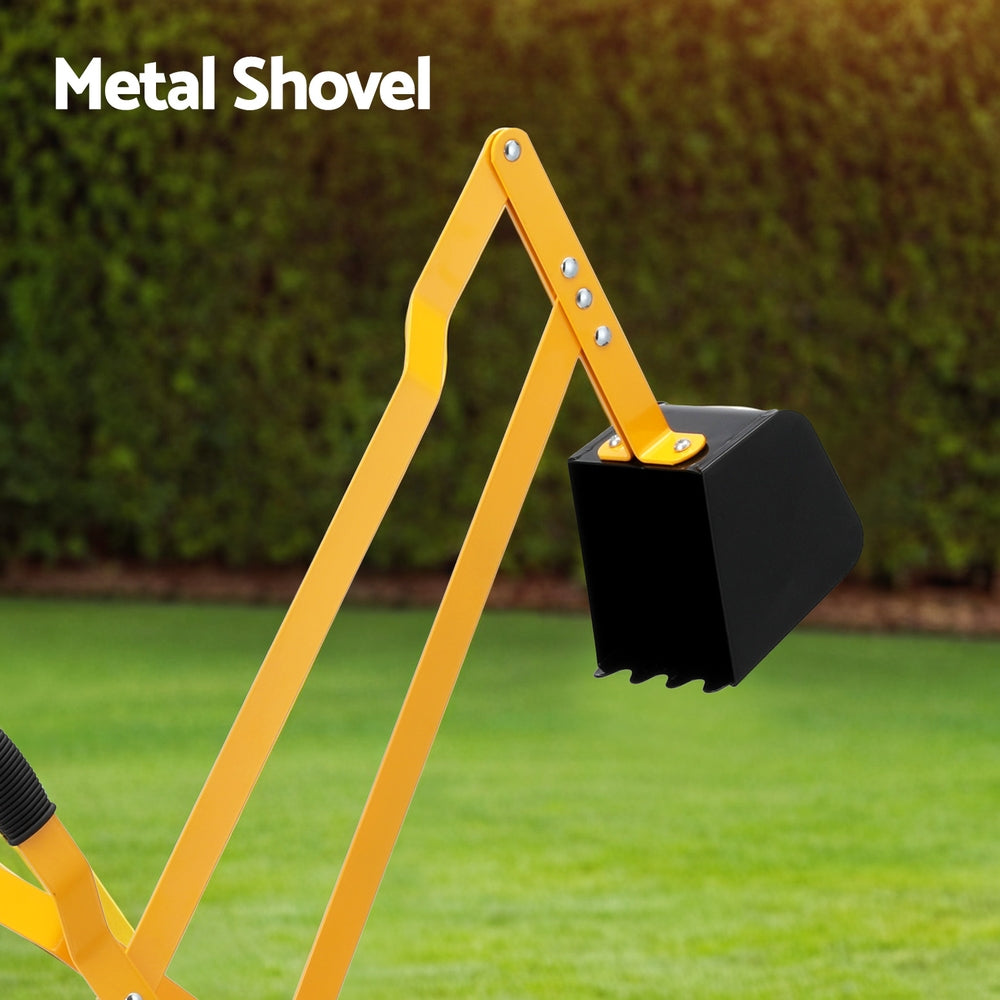 Keezi Kids Ride On Car Digger Bulldozer Sandpit Play Toys Rotate Seat Yellow-Baby & Kids > Baby & Kid&