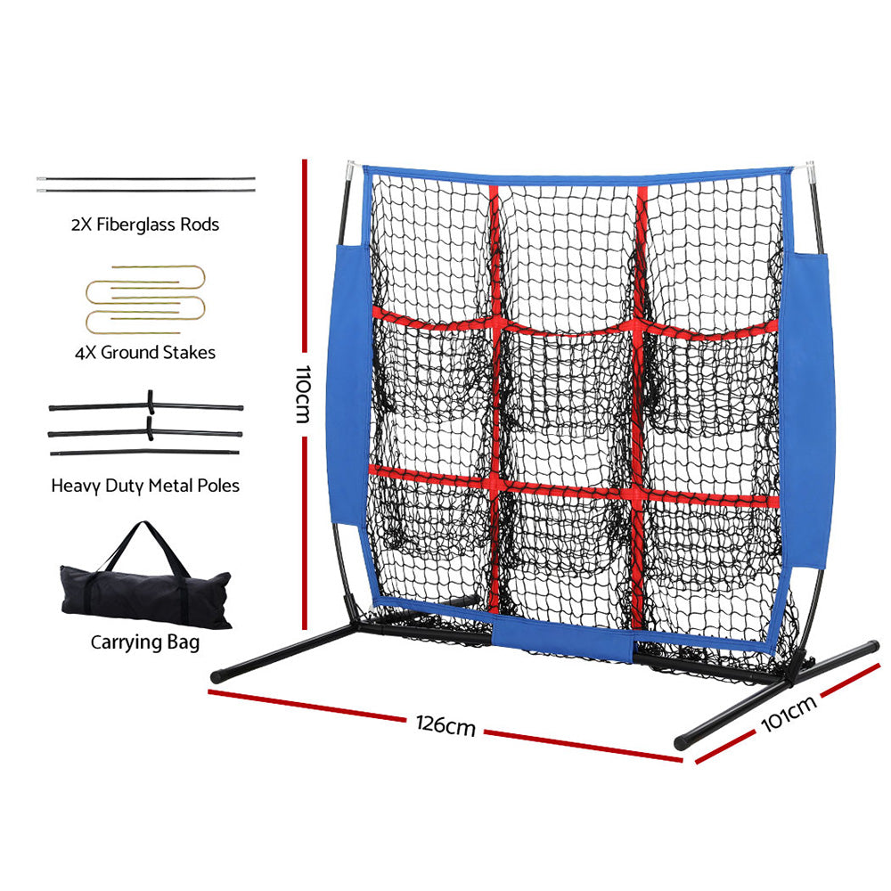 Everfit Soccer Net Baseball Pitching Football Goal Training Aid 9 Target Zone-Sports & Fitness > Ball Sports > Soccer & Soccer Accessories-PEROZ Accessories