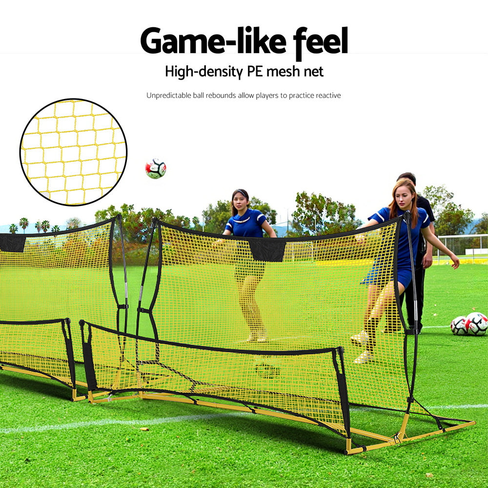 Everfit 2.1m Football Soccer Net Portable Goal Net Rebounder Sports Training Yellow-Sports & Fitness > Ball Sports > Soccer & Soccer Accessories-PEROZ Accessories