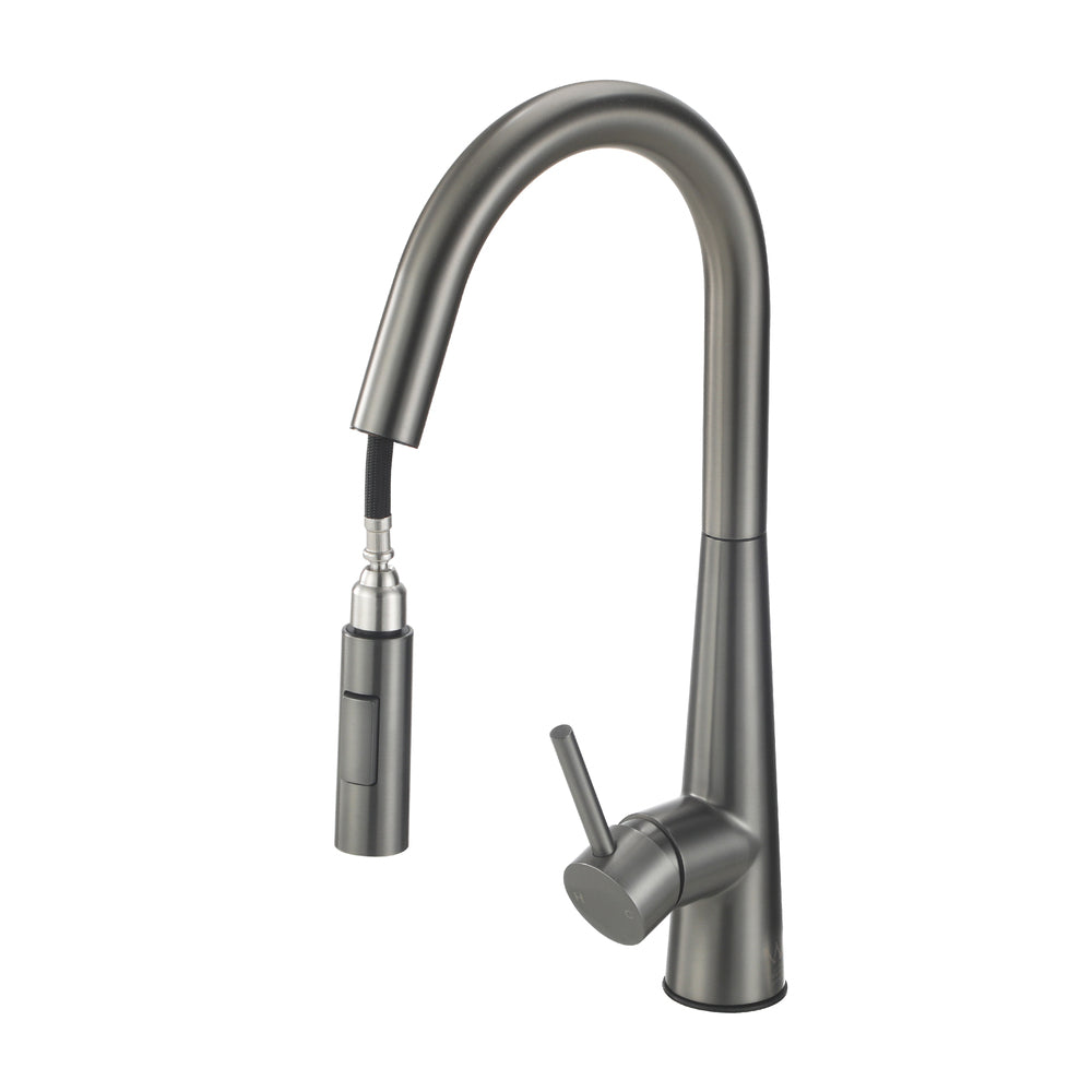 Welba Kitchen Mixer Tap Pull Out Faucet 2-Mode Swivel Grey-Faucet-PEROZ Accessories