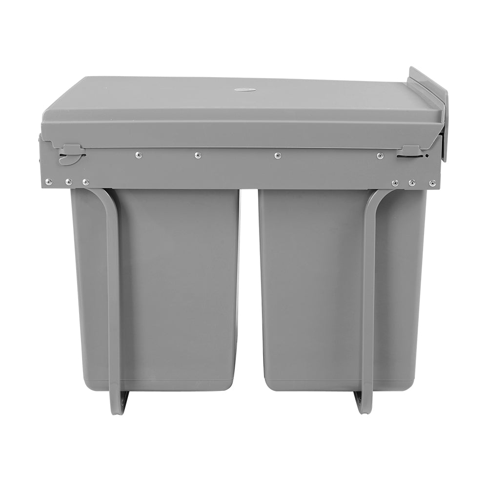 Cefito Pull Out Bin Kitchen Double Basket 2X20L Grey-Home & Garden > Kitchen Bins > Pull Out Bins-PEROZ Accessories