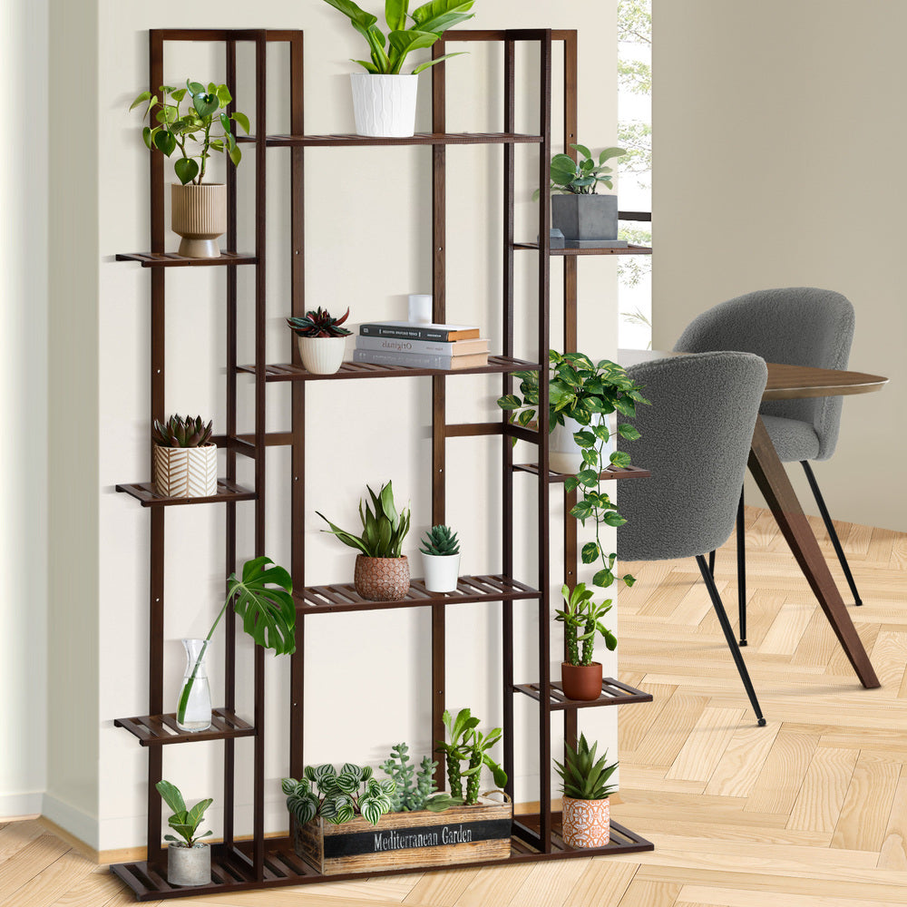 Livsip Plant Stand 7-tier Planter Shelf Bamboo-Plant Stand-PEROZ Accessories