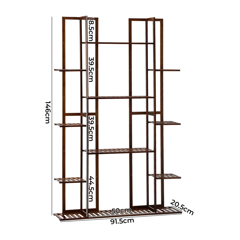 Livsip Plant Stand 7-tier Planter Shelf Bamboo-Plant Stand-PEROZ Accessories