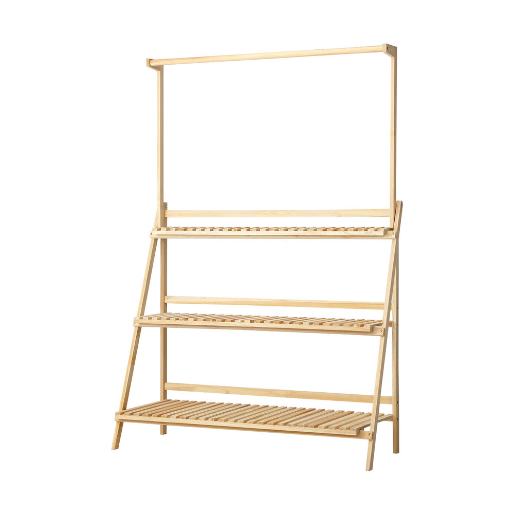 Livsip Plant Stand Outdoor Indoor Wooden Flower Pots Rack Corner Planter Shelf-Plant Stand-PEROZ Accessories