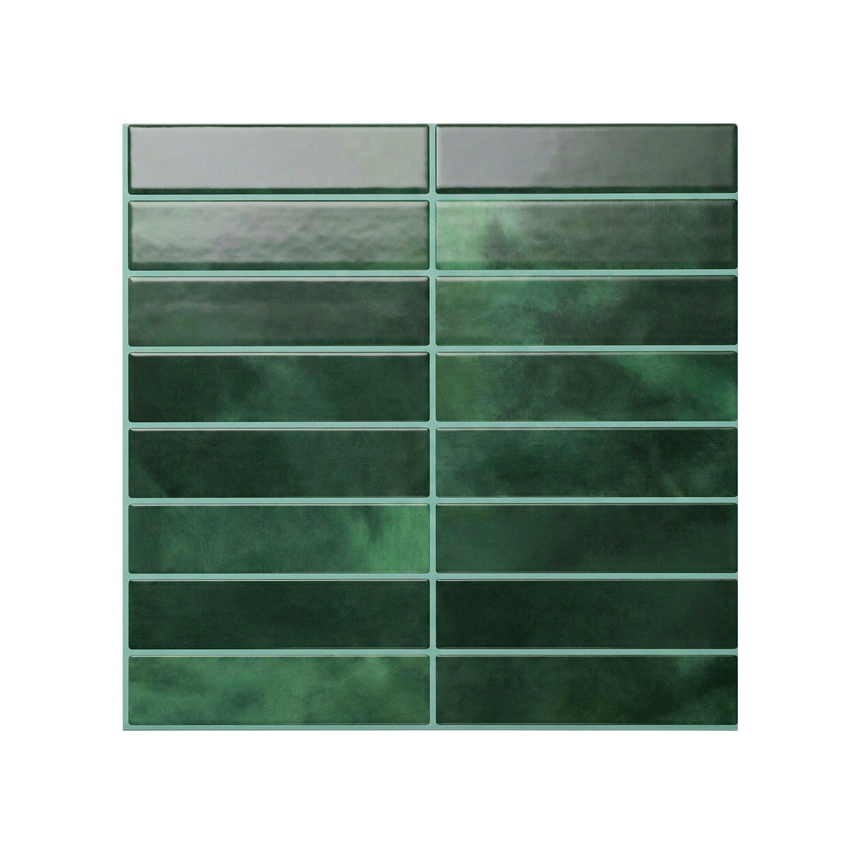 Artiss 3D Peel and Stick Wall Tiles Self Adhesive LinearGrid Backsplash 10 Sheets, Green-Home & Garden > Decor > Wallpaper-PEROZ Accessories