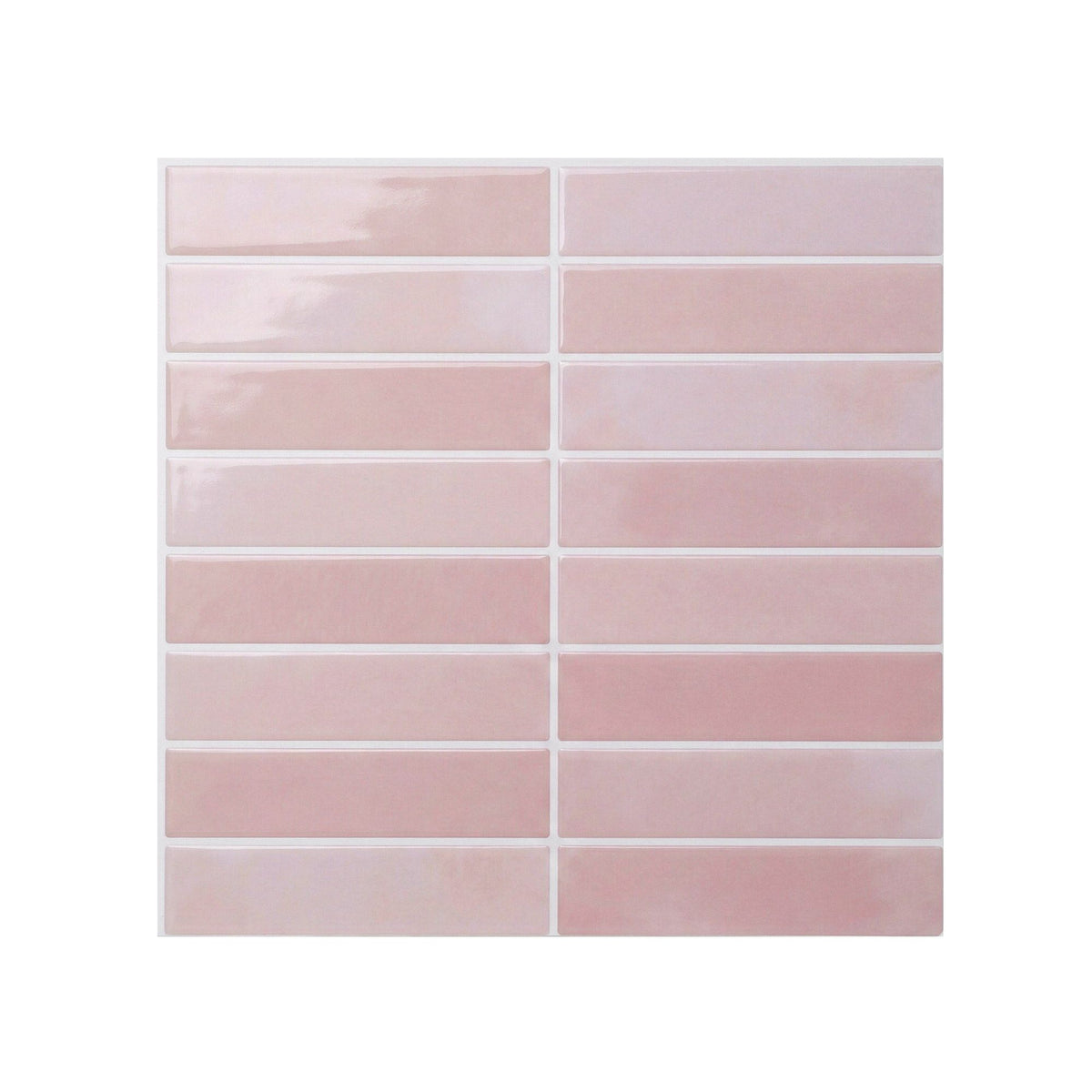 Artiss 3D Peel and Stick Wall Tiles Self Adhesive LinearGrid Backsplash 10 Sheets, Pink-Home & Garden > Decor > Wallpaper-PEROZ Accessories