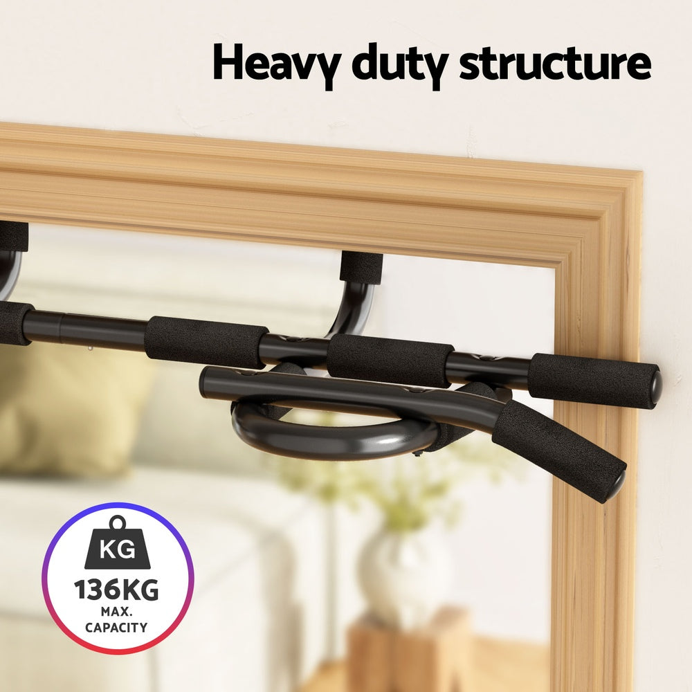 Everfit Pull Up Bar 104CM Doorway Chin Up Horizontal Bar Gym-Sports & Fitness > Exercise, Gym & Fitness > Gymnastics-PEROZ Accessories