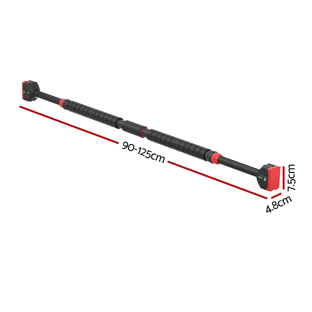 Everfit Pull Up Bar 90CM-125CM Doorway Chin Up Horizontal Bar Gym-Sports & Fitness > Exercise, Gym & Fitness > Gymnastics-PEROZ Accessories