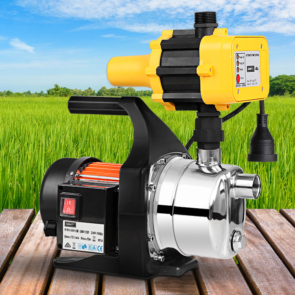 Giantz Garden Water Jet Pump High Pressure 800W Tank Rain Farm Irrigation Yellow-Tools > Pumps > Irrigation Pumps-PEROZ Accessories