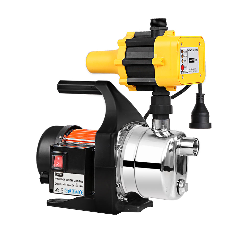 Giantz Garden Water Jet Pump High Pressure 800W Tank Rain Farm Irrigation Yellow-Tools > Pumps > Irrigation Pumps-PEROZ Accessories