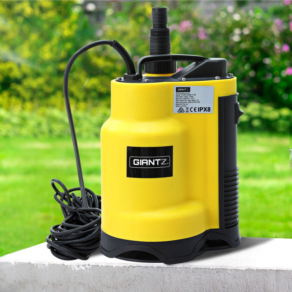 Giantz Garden Water Submersible Pump 750W Dirty Bore Sewerage Tank Well Steel-Tools > Pumps-PEROZ Accessories