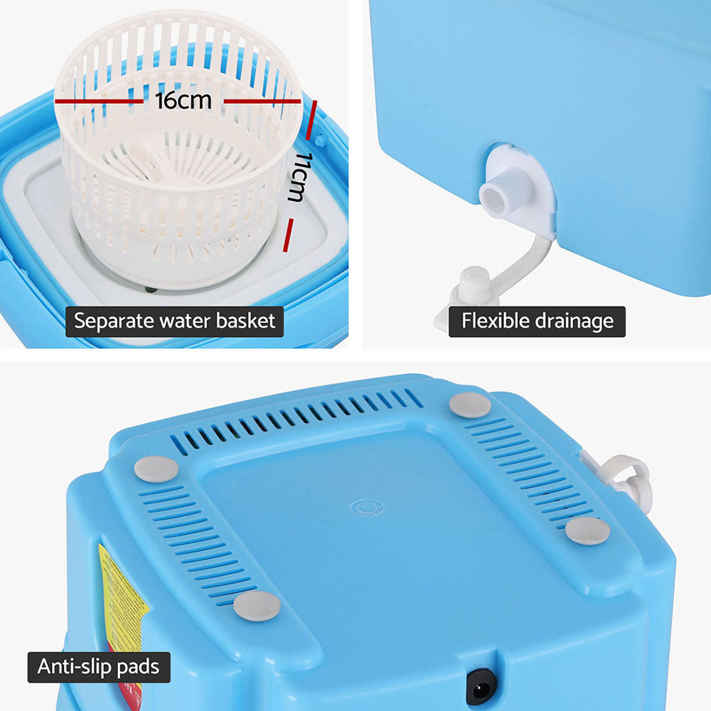 Devanti Portable Washing Machine 4.5L Blue-Appliances > Washers & Dryers-PEROZ Accessories