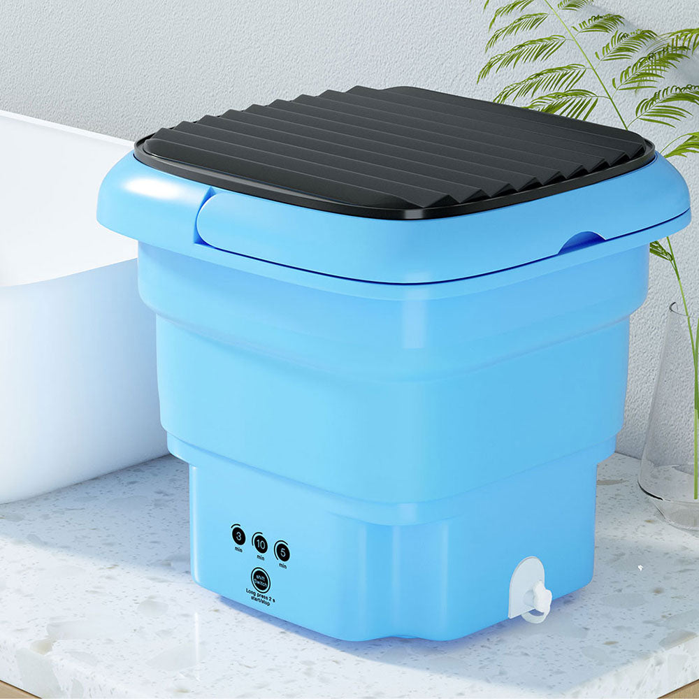 Devanti Portable Washing Machine 4.5L Blue-Appliances > Washers & Dryers-PEROZ Accessories