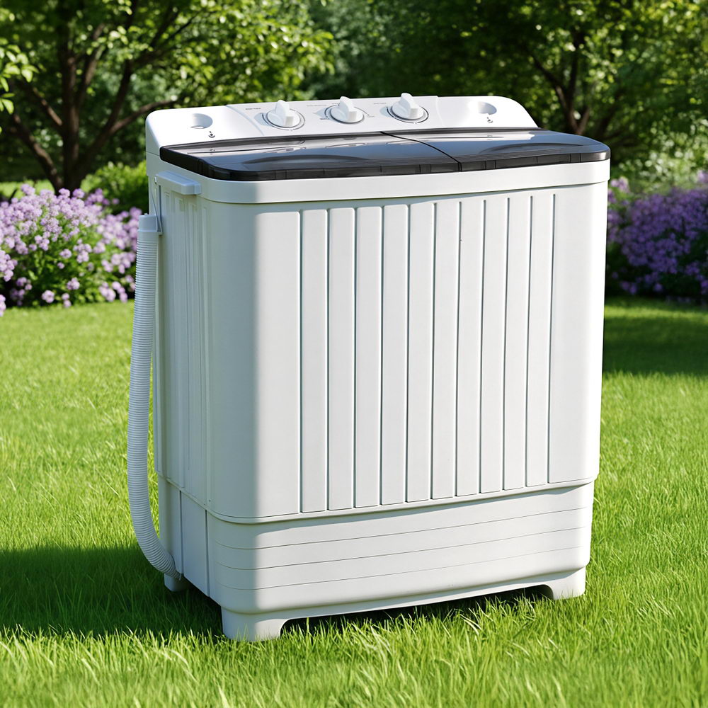 Devanti Portable Washing Machine Twin Tub 4.5KG-Appliances > Washers, Dryers & Irons > Washing Machines-PEROZ Accessories