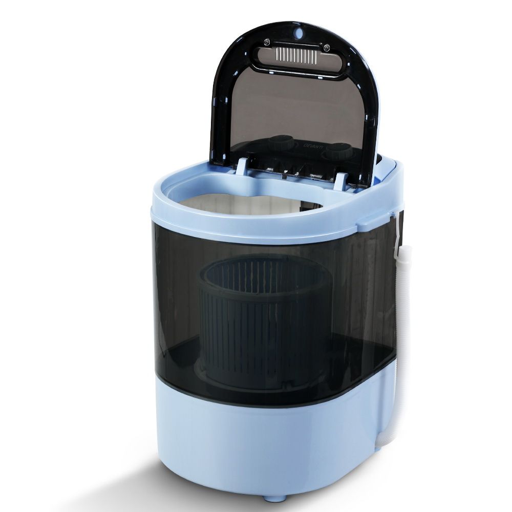 Devanti Portable Washing Machine 3KG Black-Washing Machines-PEROZ Accessories