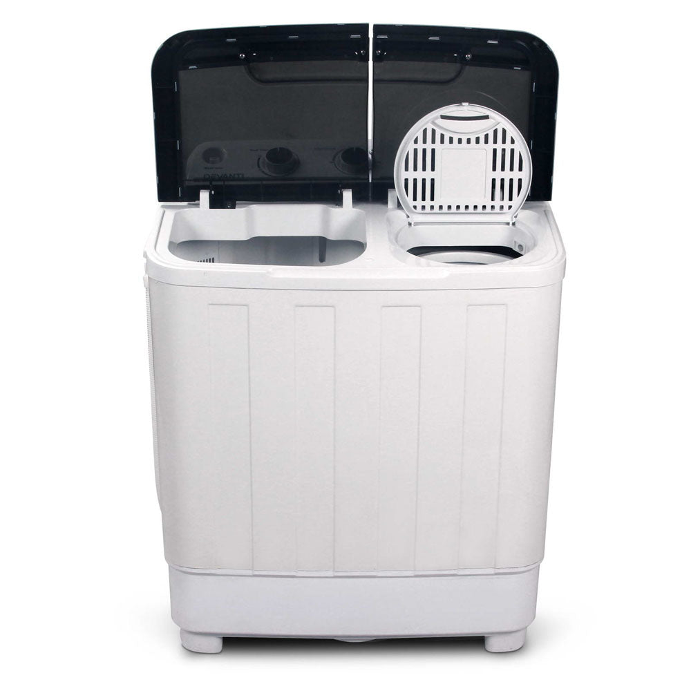 Devanti Portable Washing Machine Twin Tub 5KG White-Washing Machines-PEROZ Accessories
