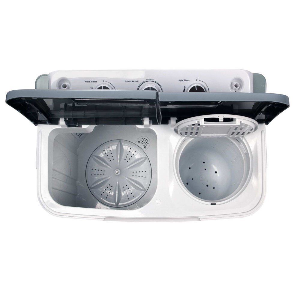 Devanti Portable Washing Machine Twin Tub 5KG White-Washing Machines-PEROZ Accessories