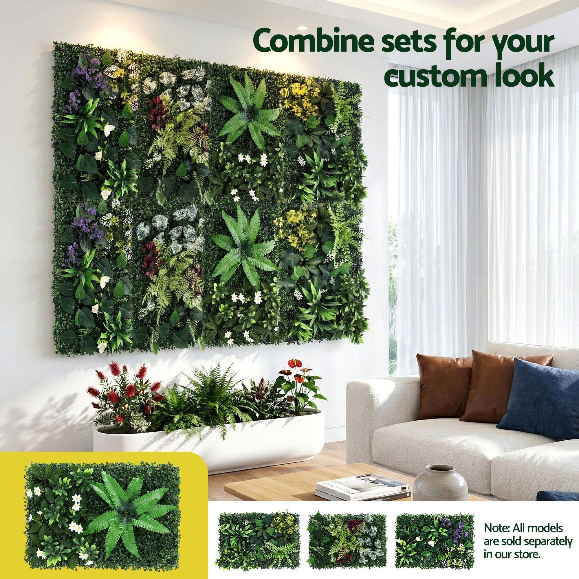 Gardeon 4PCS Artificial Plant Wall Panels 40X60CM Boxwood Panel Leaf Backdrop Backyard Green Decor-Home & Garden > Artificial Plants > Artificial Wall Plants-PEROZ Accessories
