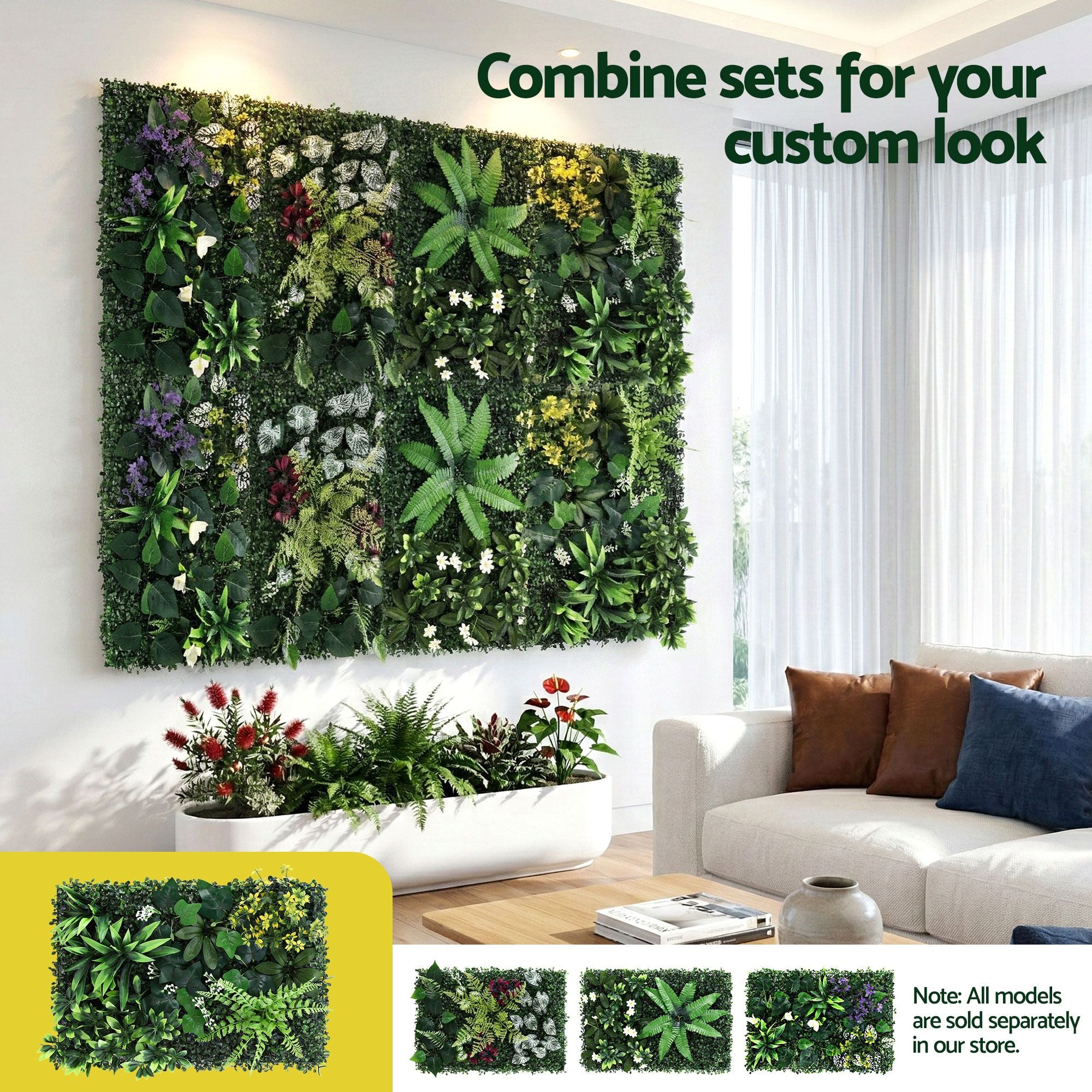 Gardeon 4PCS Artificial Plant Wall Panels 40X60CM Boxwood Panel Backyard Hedge Grass Backdrop Green Decor-Home & Garden > Artificial Plants > Artificial Wall Plants-PEROZ Accessories