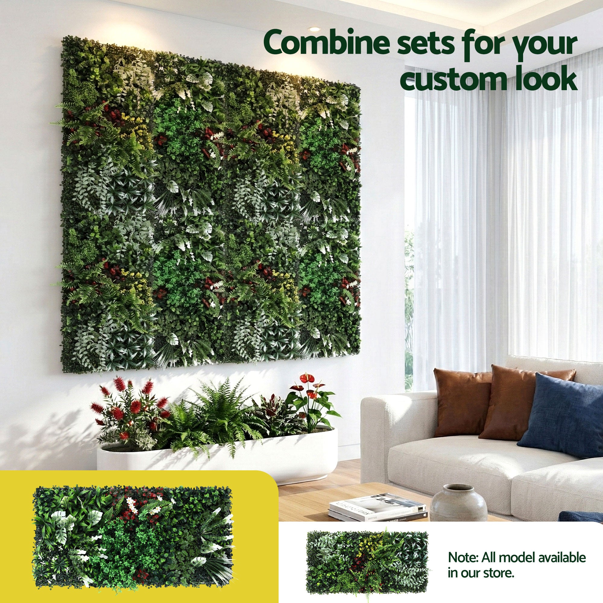 Gardeon Artificial Plant Wall Panels 50X100CM Boxwood Panel Hedge Grass Backdrop Green Decor Backyard-Home & Garden > Artificial Plants > Artificial Wall Plants-PEROZ Accessories