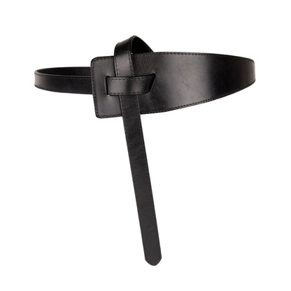 Peroz Ivy Black Leather Knot Belt for Women Australia