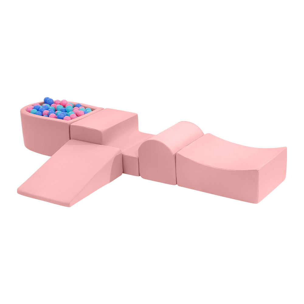 Playpals Kids Climb Crawl Foam Play Set 5PC Pink-Foam Play Sets-PEROZ Accessories