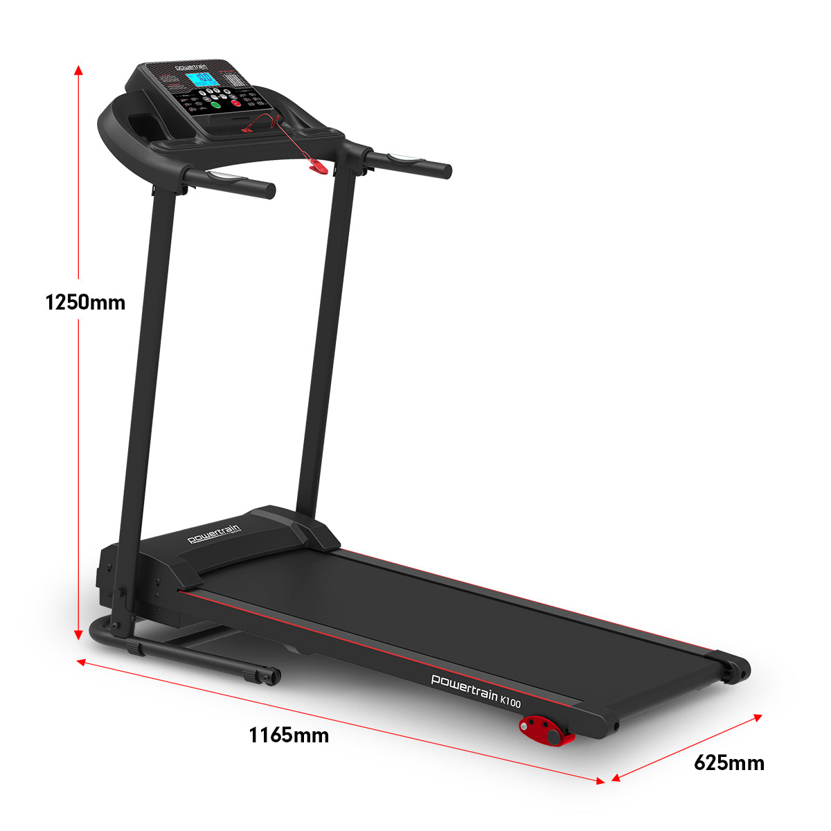 Powertrain K100 Electric Treadmill Foldable Home Gym Cardio-Walking Pad-PEROZ Accessories