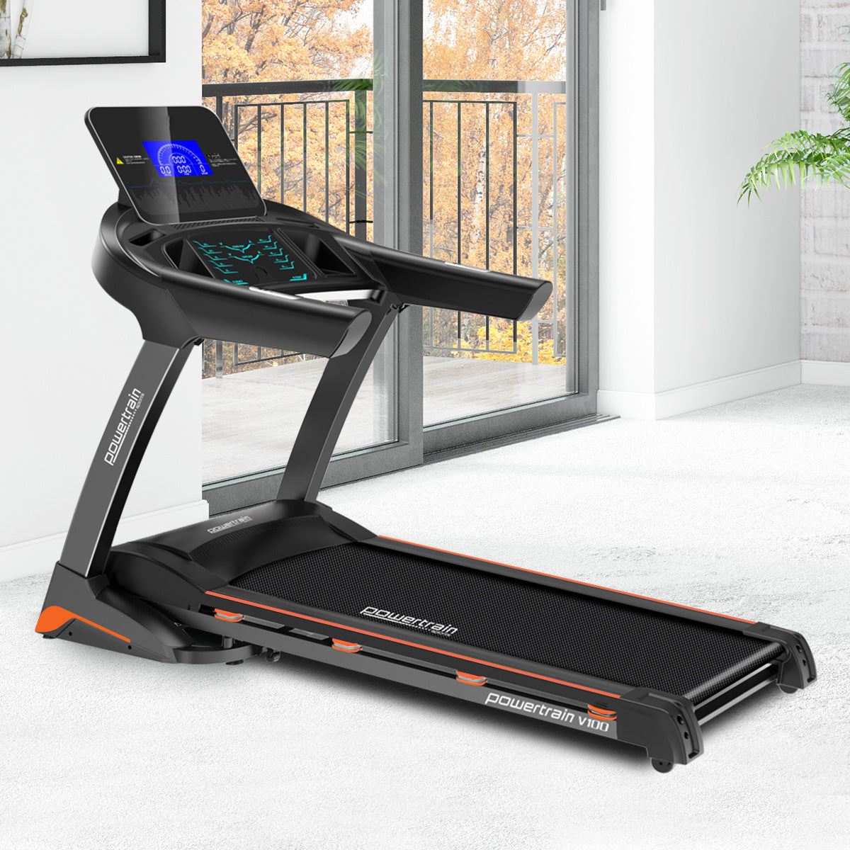 Powertrain V100 Foldable Treadmill Auto Incline Home Gym Cardio-Walking Pad-PEROZ Accessories