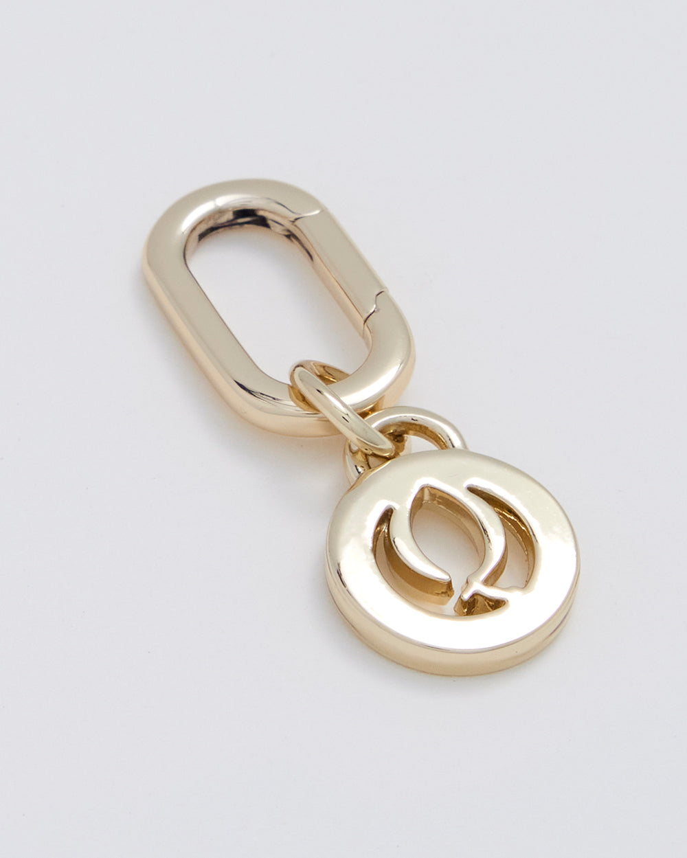 Letter Q Charm With Oval Hinge Ring Clip-Accessories-PEROZ Accessories