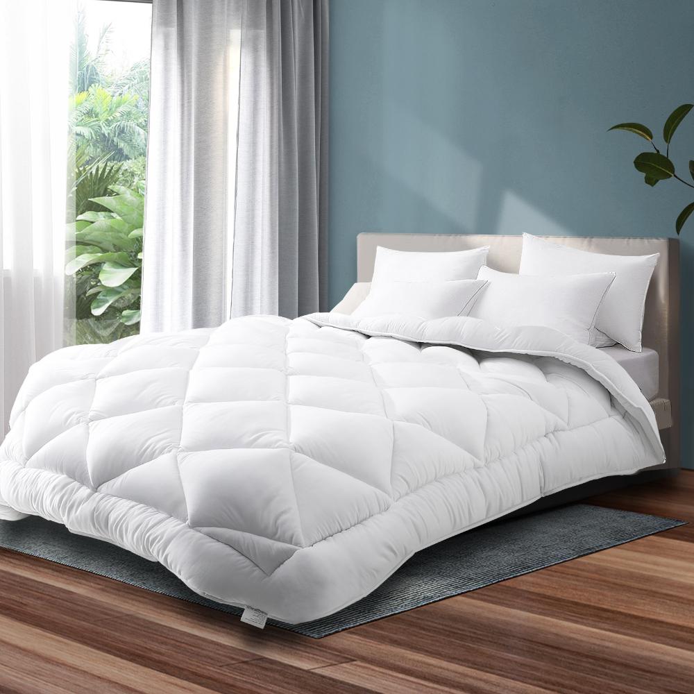 Bedra 400GSM Quilt Double Size Microfibre Quilt All Season Bamboo Doona-Bamboo Quilts-PEROZ Accessories